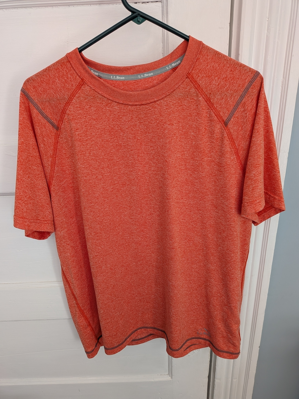 L.L. Bean Men’s Heathered Orange Performance T-Shirt #290760 SZ Lg